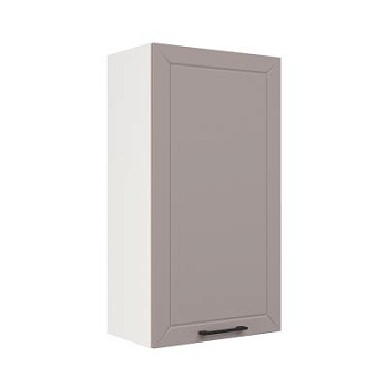 Шкаф верхний (премьер) ШВ 500Н Корпус: ЛДСП белый 16мм; фасад: фрезеровка Кельн, МДФ софт тоффи 16мм