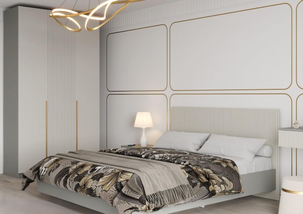 СЕЛЕНА Шкаф ШК-001 (3-ств.) (МДФ Комплект) Корпус - Шиншилла Серая  Фасад МДФ - матовая Кварц Грей Софт СЕЛЕНА Шкаф ШК-001 (3-ств.) (МДФ Комплект) Корпус - Шиншилла Серая  Фасад МДФ - матовая Кварц Грей Софт