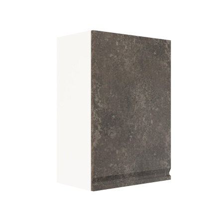 Шкаф верхний ШВ 500 Корпус: ЛДСП белый 16мм; фасад: фрезеровка Бруклин, МДФ бетон коричневый 16мм Шкаф верхний ШВ 500 Корпус: ЛДСП белый 16мм; фасад: фрезеровка Бруклин, МДФ бетон коричневый 16мм