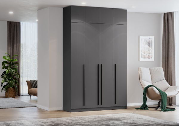Модульная спальня Берген Серый графит