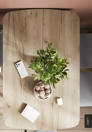 Стол Альт 1100х700/300, раздвижной, ЛДСП, В7 Дуб крафт серый / Хром