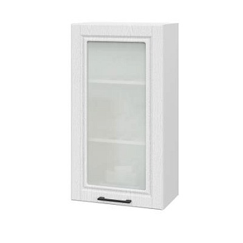 Шкаф верхний со стеклом (премьер) ШВС 500Н Барселона белый массив (МДФ 16мм МС София) Шкаф верхний со стеклом (премьер) ШВС 500Н Барселона белый массив (МДФ 16мм МС София)