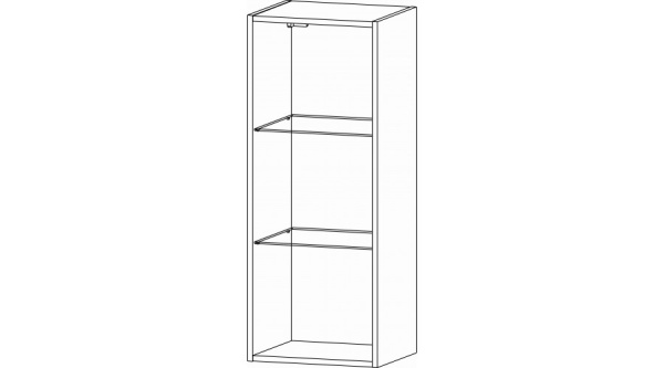 Даллас Шкаф со стеклом Цемент светлый