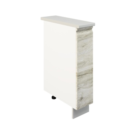 Шкаф шижний ШНБ 200 Корпус: ЛДСП белый 16мм; фасад: фрезеровка Бруклин, МДФ клен скандинавский 16 мм