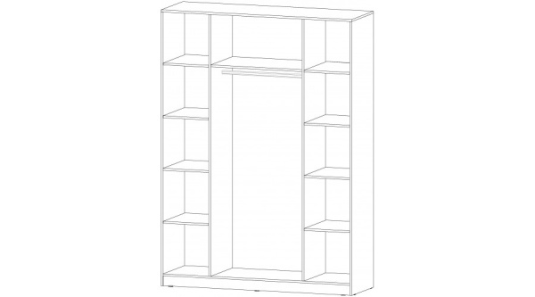 Элегант Шкаф 4х ств Белый