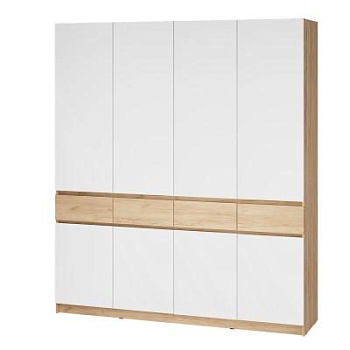 мс для прихожей Стоуби ШК-2000 дуб крафт золотой/глянец белый