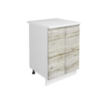 Шкаф нижний ШН 600 Корпус: ЛДСП белый 16мм; фасад: фрезеровка Бруклин, МДФ клен скандинавский 16 мм Шкаф нижний ШН 600 Корпус: ЛДСП белый 16мм; фасад: фрезеровка Бруклин, МДФ клен скандинавский 16 мм