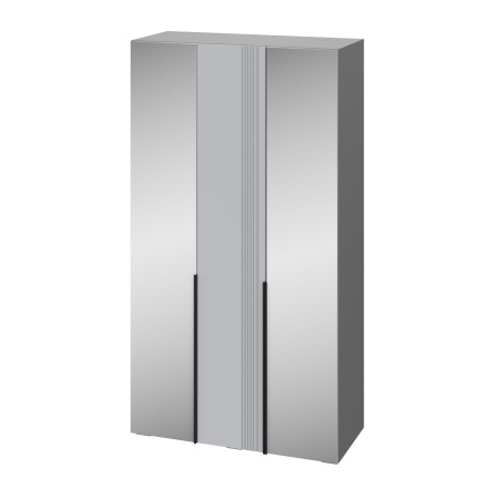 Шкаф Альмерия ШК-1200 с 2 зеркалами Серый графит / Бархат серый