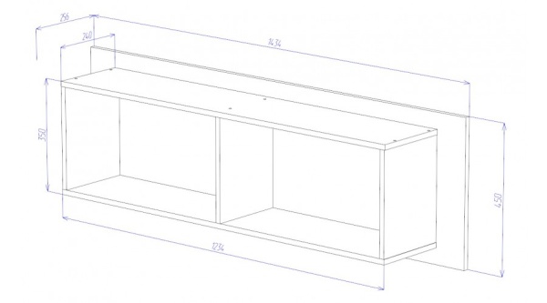 Бостон Антресоль АН-02 РАСПРОДАЖА/Дуб Крафт / Венге