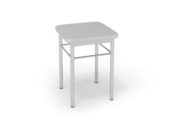 Табурет металл хром / экокожа SILVER