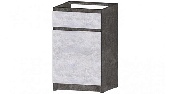 Кухня Бостон Стол с ящиком 500 Цемент темный / Цемент светлый