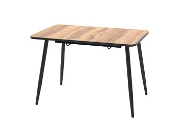 Стол Турин раздвижной В1, пластик Дуб Вотан / Черный Стол Турин раздвижной В1, пластик Дуб Вотан / Черный