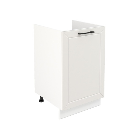 Шкаф нижний под мойку ШНМ 500 Корпус: ЛДСП белый 16мм; фасад: фрезеровка Кельн, МДФ софт айвори 16 мм