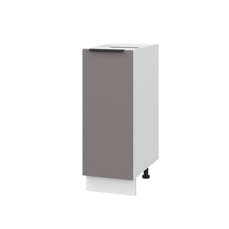 Шкаф нижний ШН 300 Корпус: ЛДСП белый 16мм; фасад: фрезеровка Оливия, МДФ моно брауни 16 мм