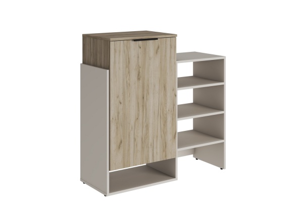 БОХО Тумба-комод ТМ-001 Дуб крафт серый / Кашемир