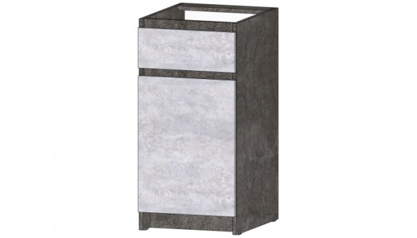 Кухня Бостон Стол с ящиком 400 Цемент темный / Цемент светлый