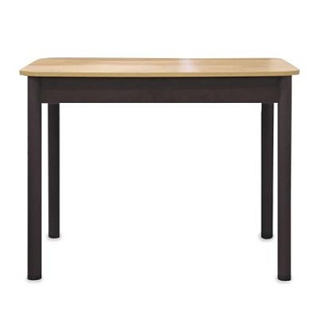 Стол Беседа раздвижной В1, ЛДСП (980*580*300) Дуб Вотан, КРОМКА: дуб вотан / черный/ЛДСП Бодега тем