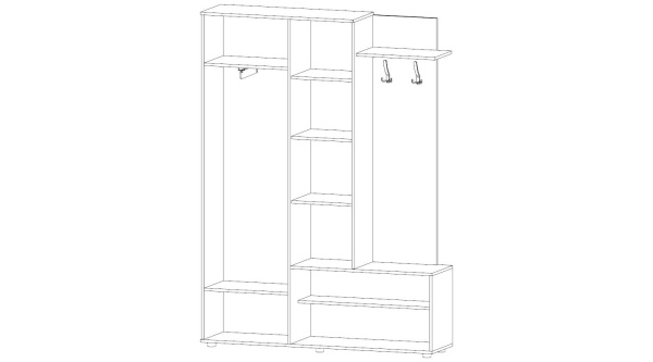 Прихожая Луиза Дуб Сонома / Белый