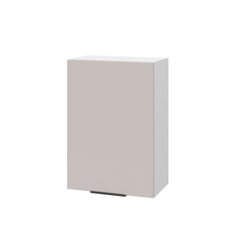 Шкаф верхний ШВ 500 Корпус: ЛДСП белый 16мм; фасад: фрезеровка Оливия, МДФ сиена тауп 16 мм