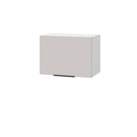 Шкаф верхний горизонтальный ШВГ 500 Корпус: ЛДСП белый 16мм; фасад: фрезеровка Оливия, МДФ моно керамика 16 мм