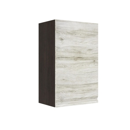 Шкаф верхний ШВ 450 Корпус: ЛДСП венге 16мм; фасад: фрезеровка Бруклин, МДФ клен скандинавский 16 мм