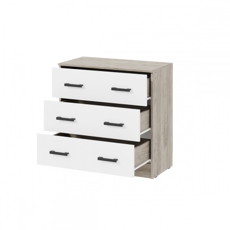 мс для спальни Ронда КМ-02 Дуб крафт серый / Белый