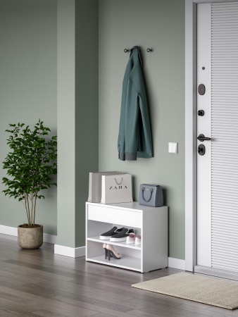 Тумба для обуви Айден ОБ06-600 Белый ЛДСП/белый ЛДСП