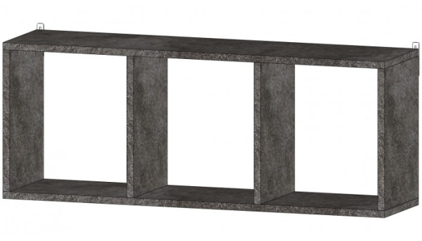 Полка Альфа Цемент темный