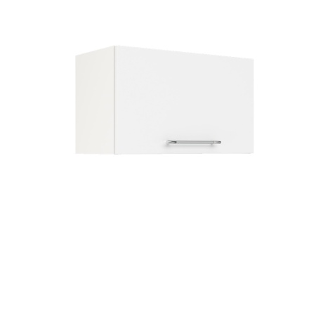 Шкаф верхний горизонтальный ШВГ 600 Корпус: ЛДСП белый 16мм; фасад: фрезеровка Олива, МДФ глянец белый 16мм Шкаф верхний горизонтальный ШВГ 600 Корпус: ЛДСП белый 16мм; фасад: фрезеровка Олива, МДФ глянец белый 16мм