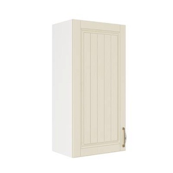 Шкаф верхний (премьер) ШВ 450Н Корпус: ЛДСП белый 16мм; фасад: фрезеровка Лондон, МДФ дуб крем 16мм