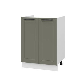 Шкаф нижний под мойку ШНМ 600 Корпус: ЛДСП белый 16мм; фасад: фрезеровка Кельн, МДФ софт лайт хаки 16 мм Шкаф нижний под мойку ШНМ 600 Корпус: ЛДСП белый 16мм; фасад: фрезеровка Кельн, МДФ софт лайт хаки 16 мм