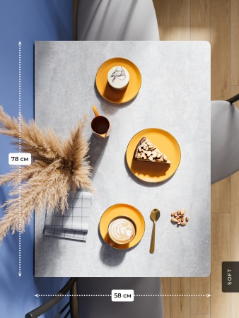 Стол ломберный Купер 780х580 (1160х780), раскладной, ЛДСП Цемент светлый / Черный