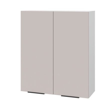 Шкаф верхний (премьер) ШВ 800Н Корпус: ЛДСП белый 16мм; фасад: фрезеровка Оливия, МДФ сиена тауп 16 мм