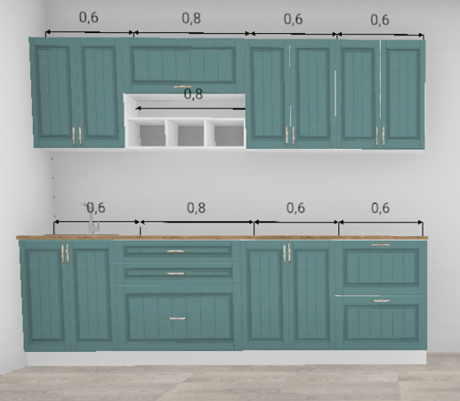 Кухня Барселона Морское дерево 2,6 м (11520)