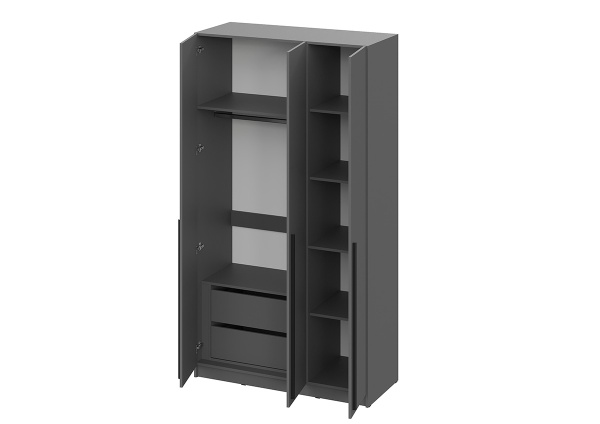 мс Берген ШК-1200 серый графит/серый графит