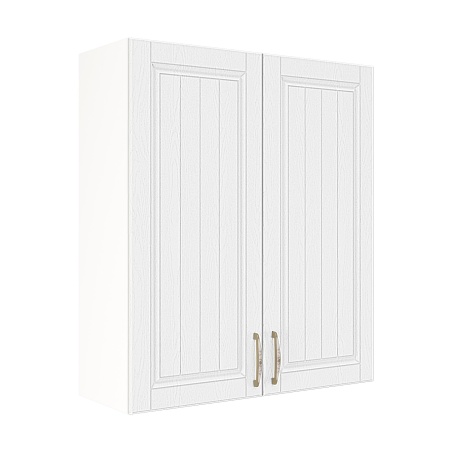 Шкаф верхний (премьер) ШВ 800Н Корпус: ЛДСП белый 16мм; фасад: фрезеровка Лондон, МДФ дуб белый 16мм