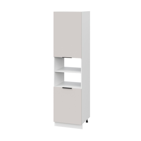 Пенал (премьер) ПД600Н-11 Корпус: ЛДСП белый 16мм; фасад: фрезеровка Оливия, МДФ моно керамика 16 мм