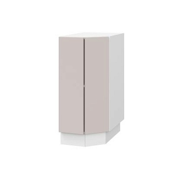 Шкаф нижний торцевой ШНТ 360 Корпус: ЛДСП белый 16мм; фасад: фрезеровка Оливия, МДФ сиена тауп 16 мм