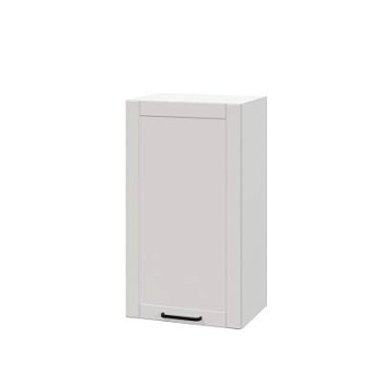 Шкаф верхний ШВ 400 Корпус: ЛДСП белый 16мм; фасад: фрезеровка Диада, МДФ лофт крем 16 мм