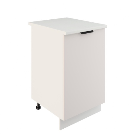 Шкаф нижний ШН 500 Корпус: ЛДСП белый 16мм; фасад: фрезеровка Норд, МДФ софт даймонд 16 мм