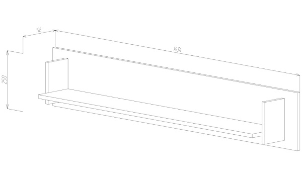 Бостон Полка Анкор светлый / Венге Бостон Полка Анкор светлый / Венге