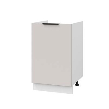 Шкаф нижний под мойку ШНМ 500 Корпус: ЛДСП белый 16мм; фасад: фрезеровка Оливия, МДФ моно керамика 16 мм
