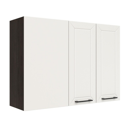 Шкаф верхний угловой ШВУП 1000 Корпус: ЛДСП венге 16мм; фасад: фрезеровка Кельн, МДФ софт бланж 16мм