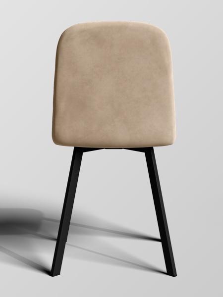 Стул Крафт М,  4шт каркас: черный, ткань: светло-бежевый Connect 05