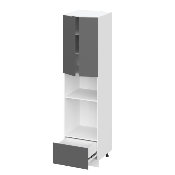 Пенал (премьер) ПДМ600Н-21Я Барселона белый массив (МДФ 16мм МС София)