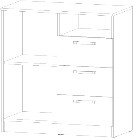 Комод малый Диана Анкор светлый