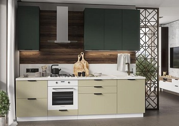 Модульная кухня Норд Софт пихтовый зеленый / Софт лайт хаки Модульная кухня Норд Софт пихтовый зеленый / Софт лайт хаки