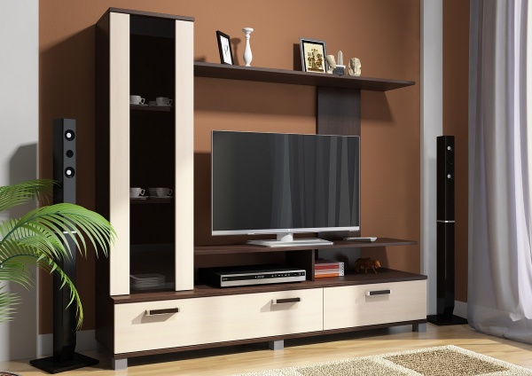 СОЛО-6 НМ Комплект мебели в гостиную Венге / Дуб молочный