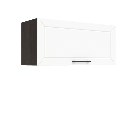 Шкаф верхний горизонтальный ШВГ 800 Корпус: ЛДСП венге 16мм; фасад: фрезеровка Кельн, МДФ софт даймонд 16мм