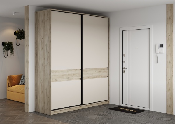 БОСТОН ШК-005 Шкаф-купе ЛДСП (Комплект) Дуб крафт серый / Кашемир